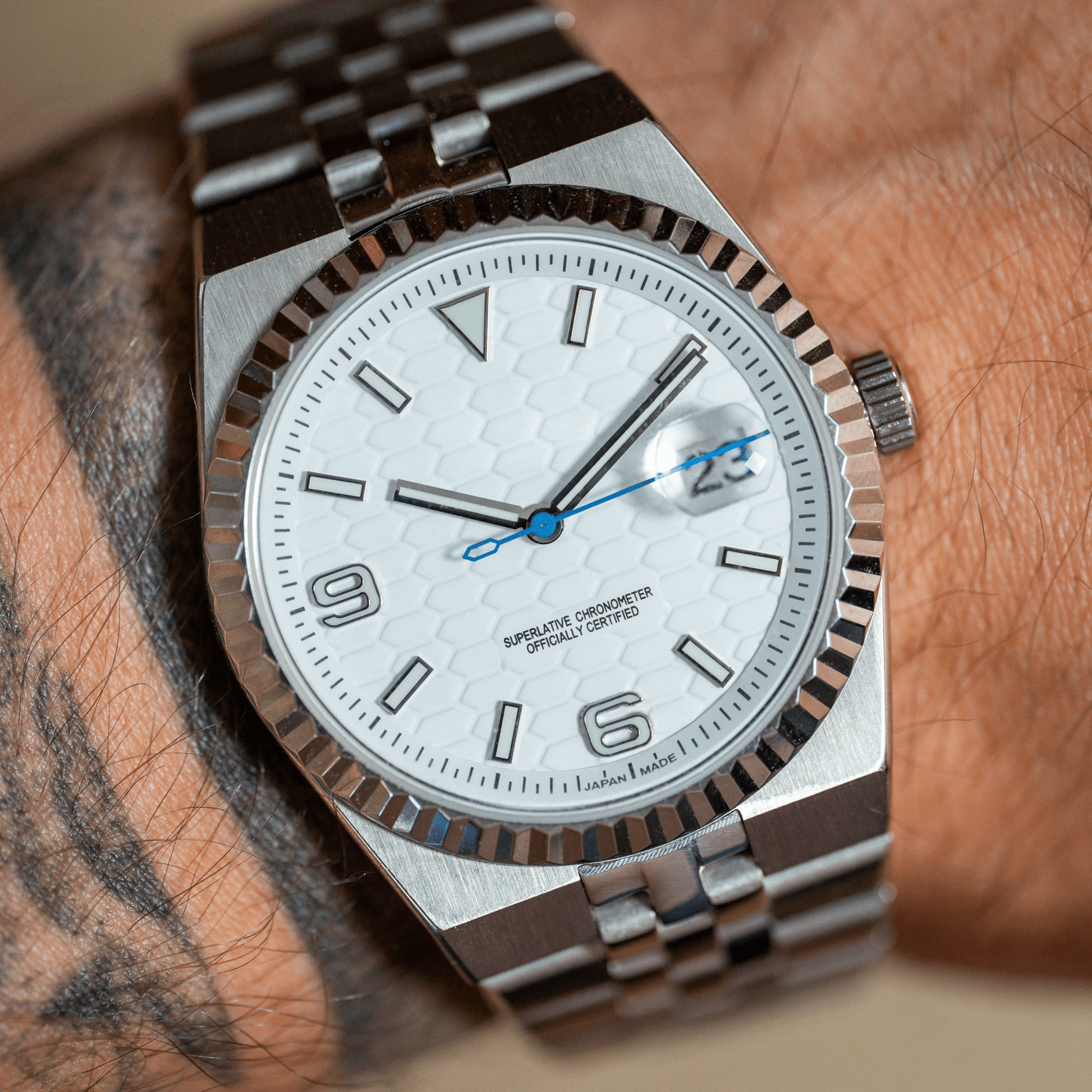 LAND DWELLER - WHITE - MONTRE A PAPY - Montre automatique seiko mod avec