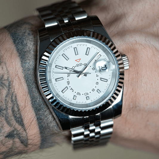 SKY - DWELLER WHITE - MONTRE A PAPY - Montre automatique seiko mod avec