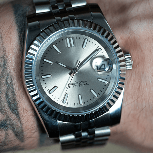 DATEJUST CHAMPAGNE - MONTRE A PAPY - Montre automatique seiko mod avec