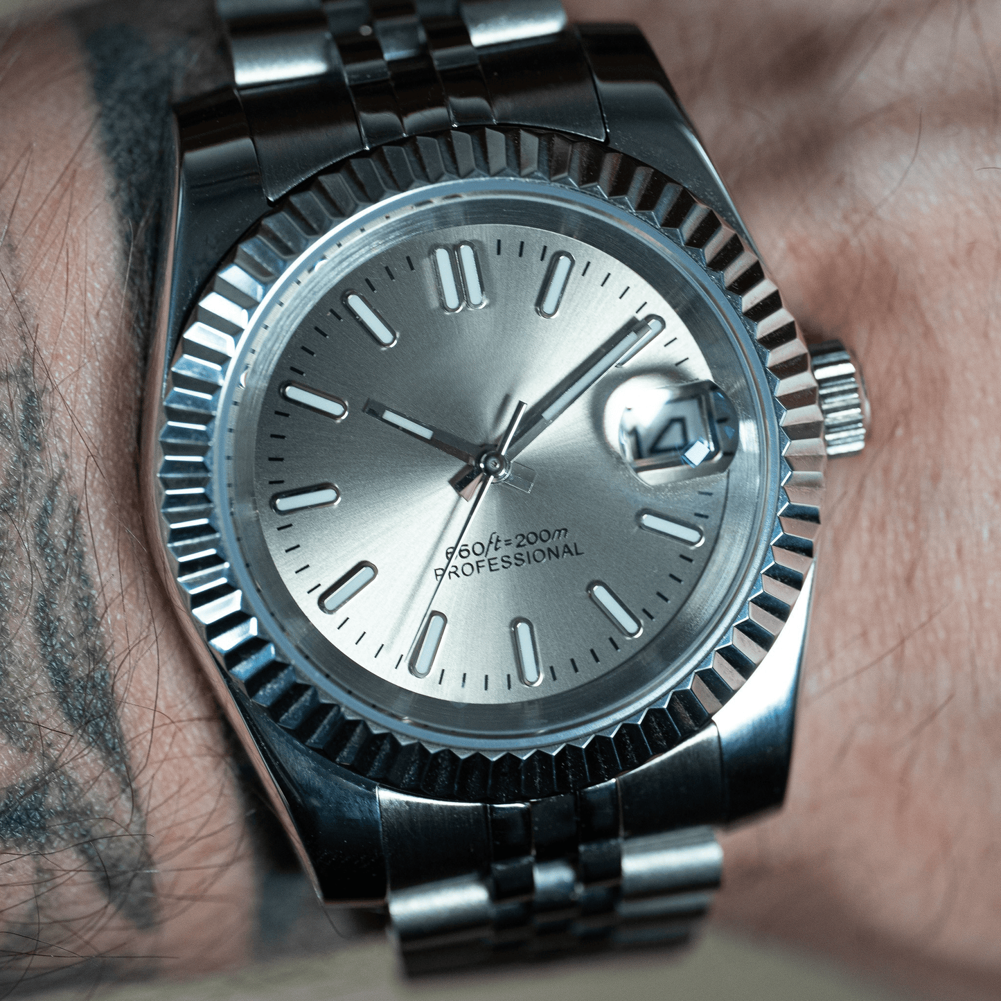 MOD DATE JUST - WHITE 2 - MONTRE A PAPY - Montre automatique seiko mod avec