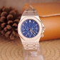 MOD OAK BLUE PINKGOLD - MONTRE A PAPY - Montre automatique seiko mod Avec