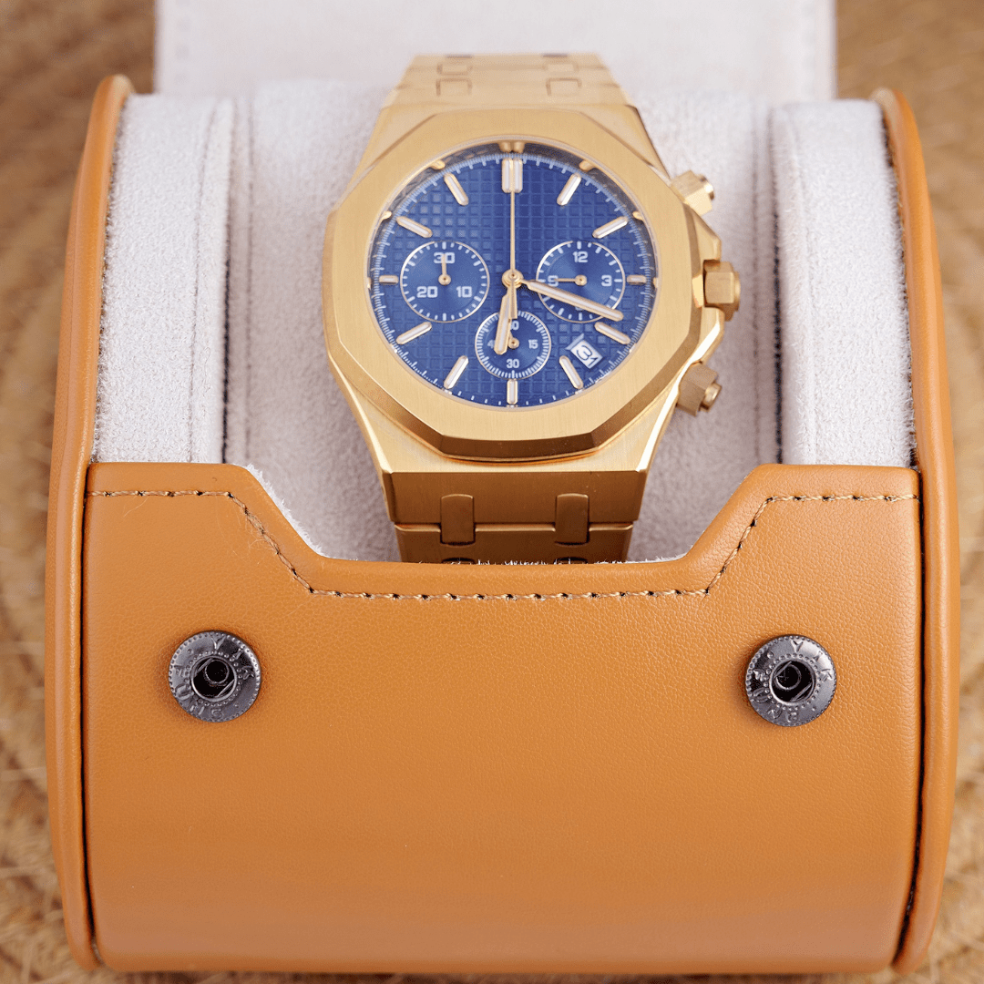 MOD OAK BLUE GOLD - MONTRE A PAPY - Montre automatique seiko mod Avec