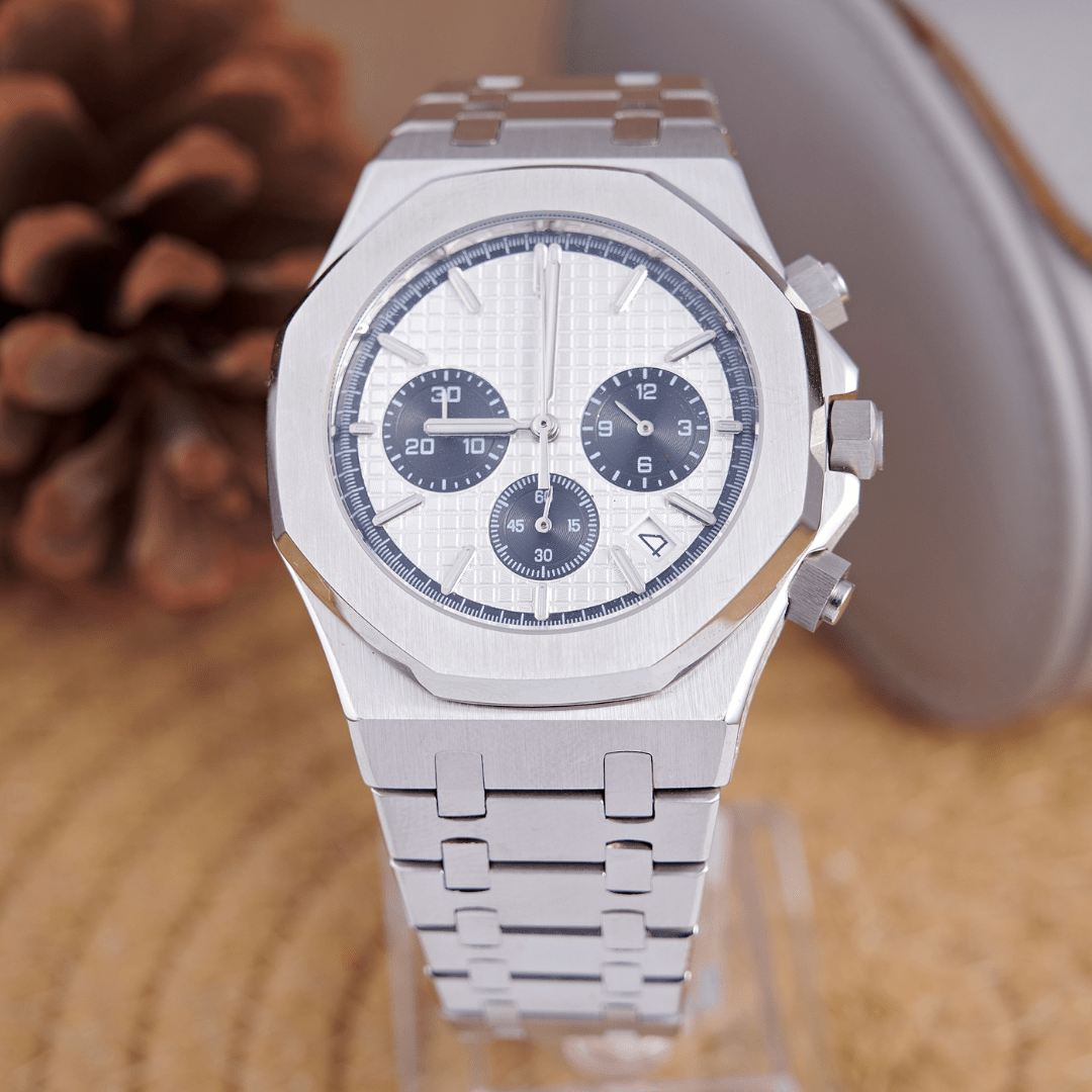 MOD OAK PANDA SILVER - MONTRE A PAPY - Montre automatique seiko mod Avec