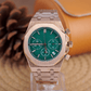 MOD OAK GREEN PINKGOLD - MONTRE A PAPY - Montre automatique seiko mod Avec