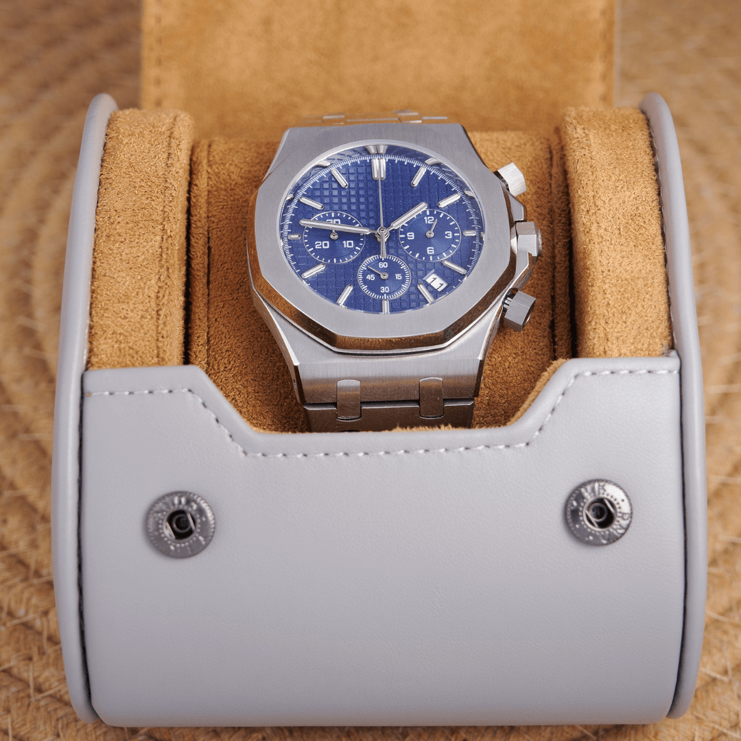 MOD OAK BLUE SILVER 2 - MONTRE A PAPY - Montre automatique seiko mod Avec