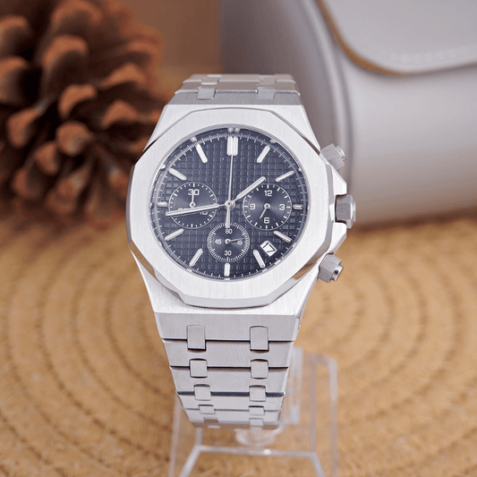 MOD OAK BLACK SILVER 2 - MONTRE A PAPY - Montre automatique seiko mod Avec