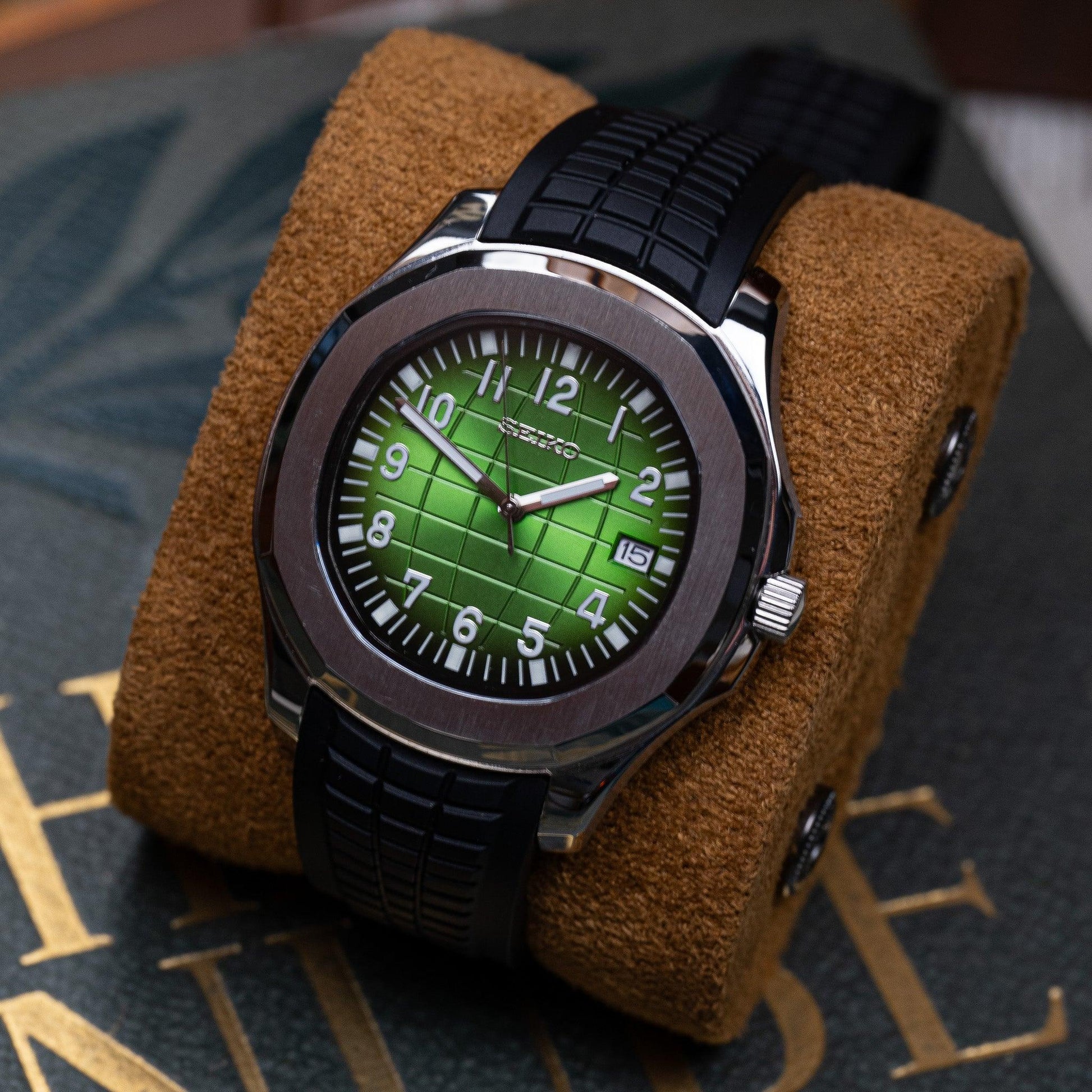 MOD AQUA - GREEN - MONTRE A PAPY - Montre automatique seiko mod