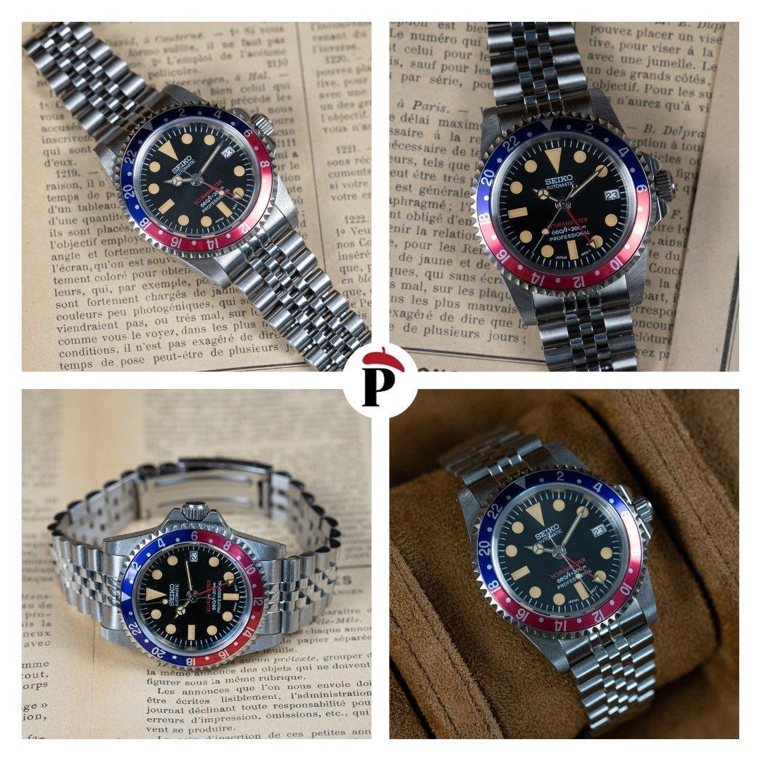 MOD GMT - PEPSI VINTAGE - MONTRE A PAPY - Montre automatique seiko mod Jubilee