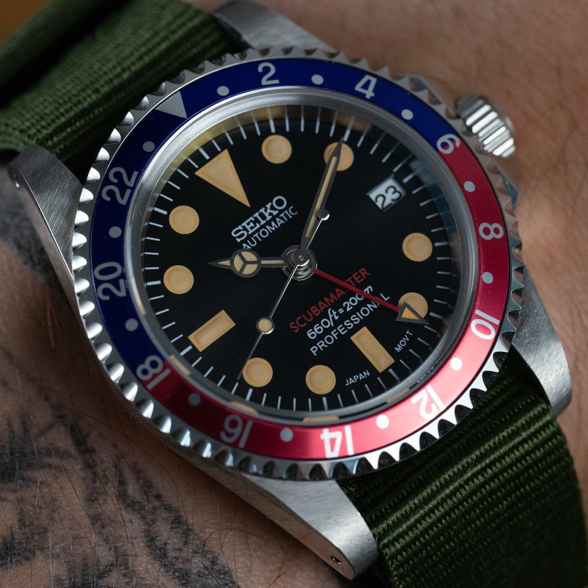 MOD GMT - PEPSI VINTAGE - MONTRE A PAPY - Montre automatique seiko mod Nato