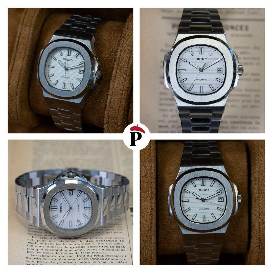 MOD NAUT - WHITE - MONTRE A PAPY - Montre automatique seiko mod