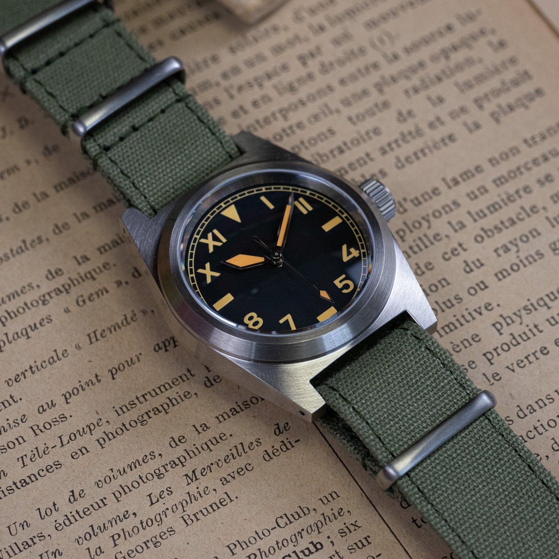 MOD PILOT - MILITARY - MONTRE A PAPY - Montre automatique seiko mod Kaki