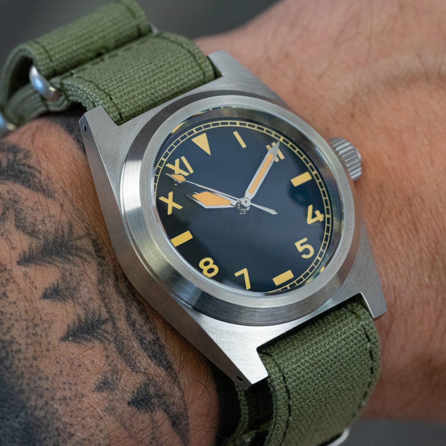 MOD PILOT - MILITARY - MONTRE A PAPY - Montre automatique seiko mod Kaki