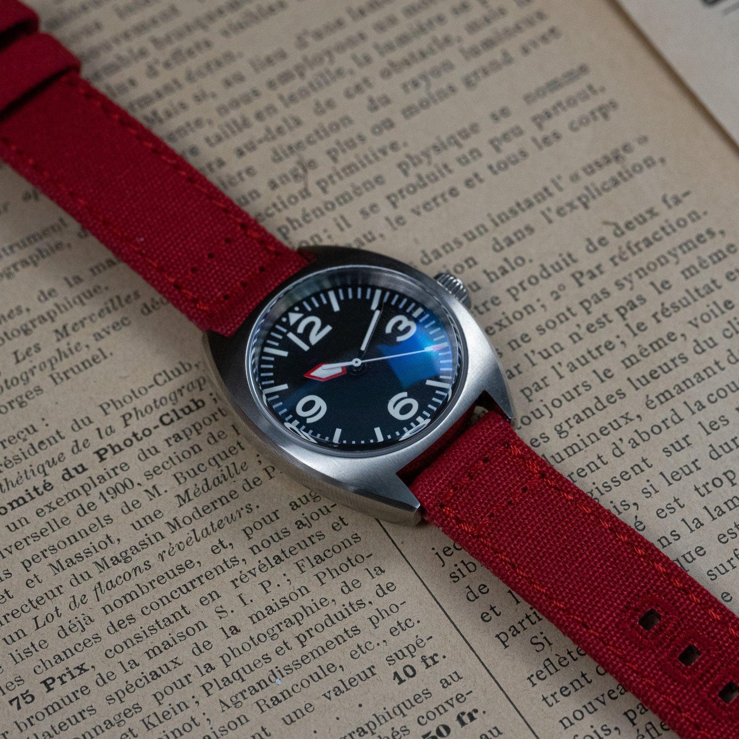 MOD PILOT - RED HANDS - MONTRE A PAPY - Montre automatique seiko mod Red