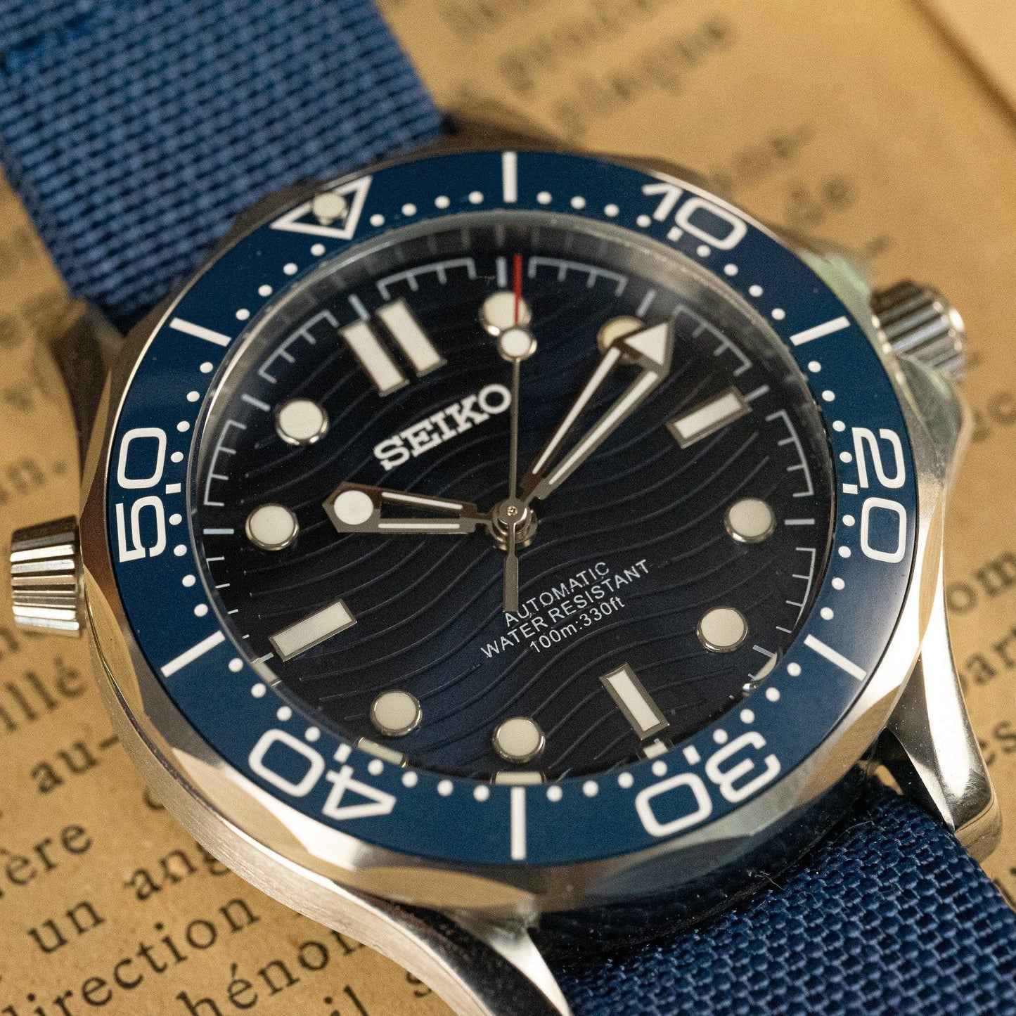 MOD SEA - 007 BLUE (NATO) - MONTRE A PAPY - Montre automatique seiko mod