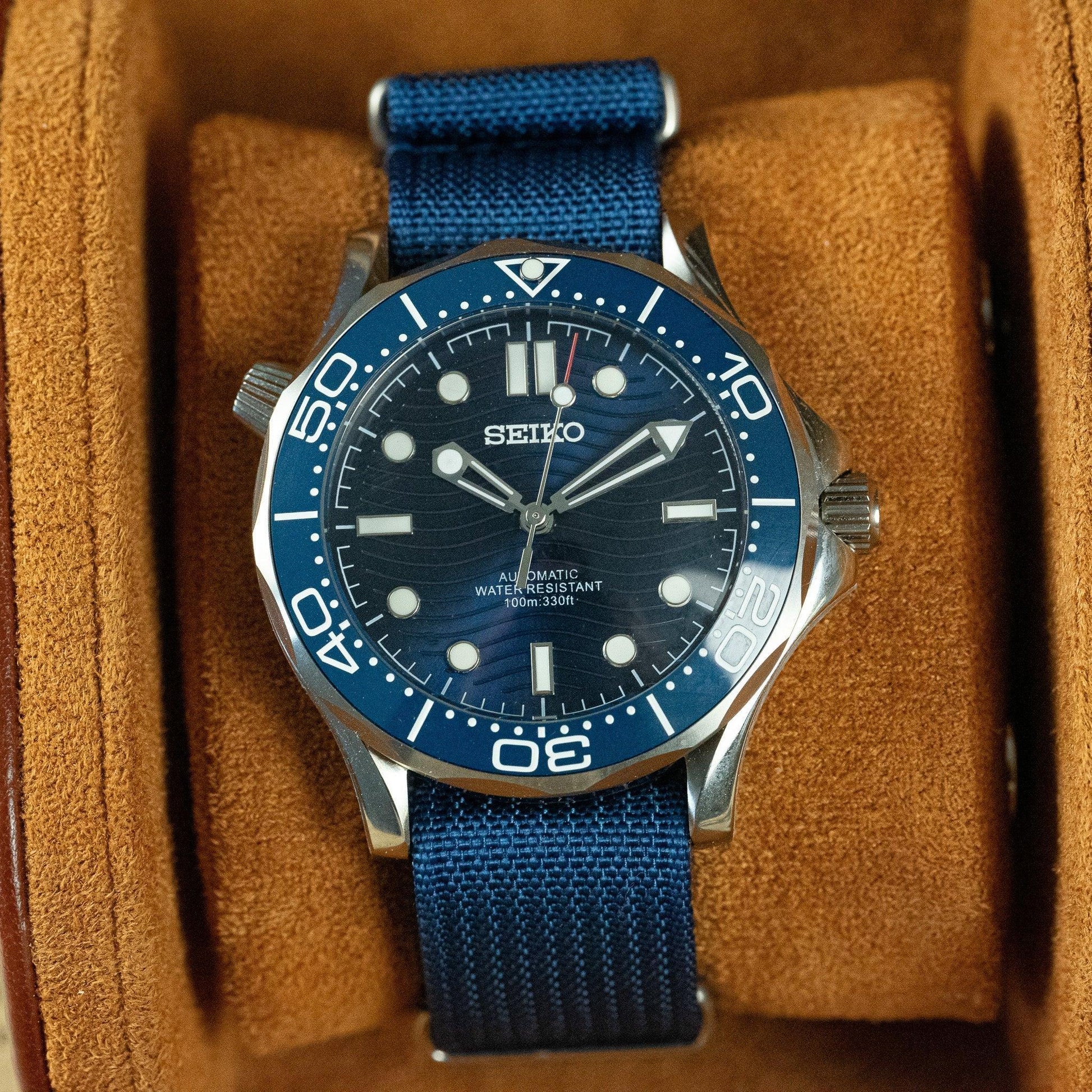 MOD SEA - 007 BLUE (NATO) - MONTRE A PAPY - Montre automatique seiko mod