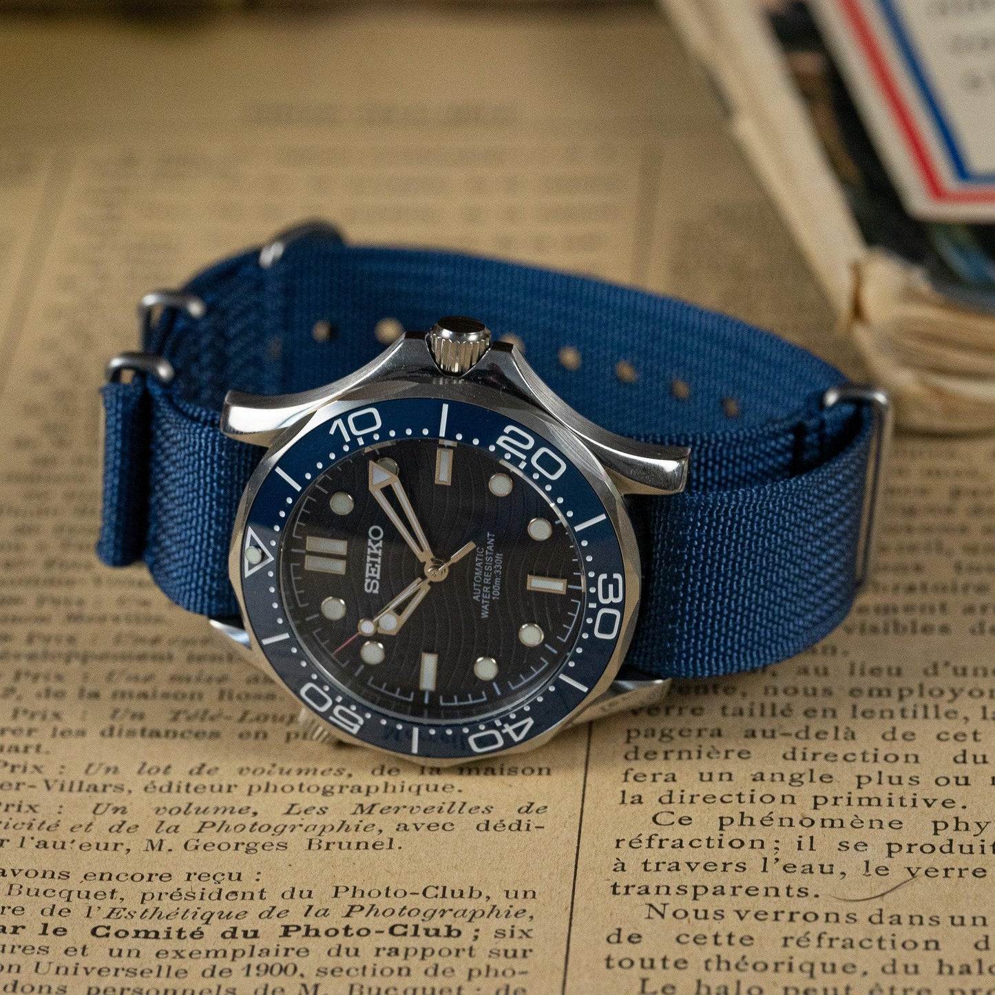 MOD SEA - 007 BLUE (NATO) - MONTRE A PAPY - Montre automatique seiko mod