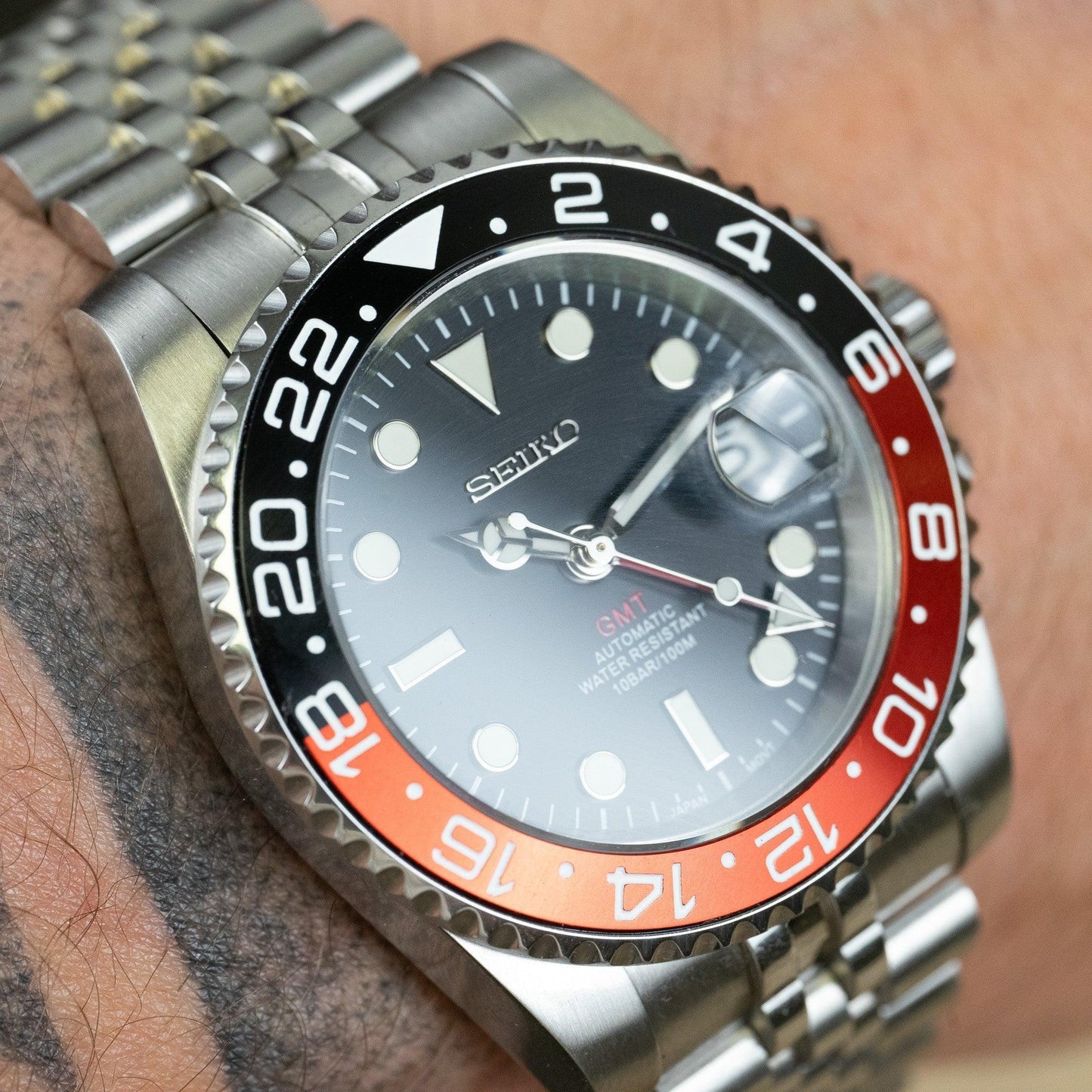 MOD GMT - COKE - MONTRE A PAPY - Montre automatique seiko mod Oyster