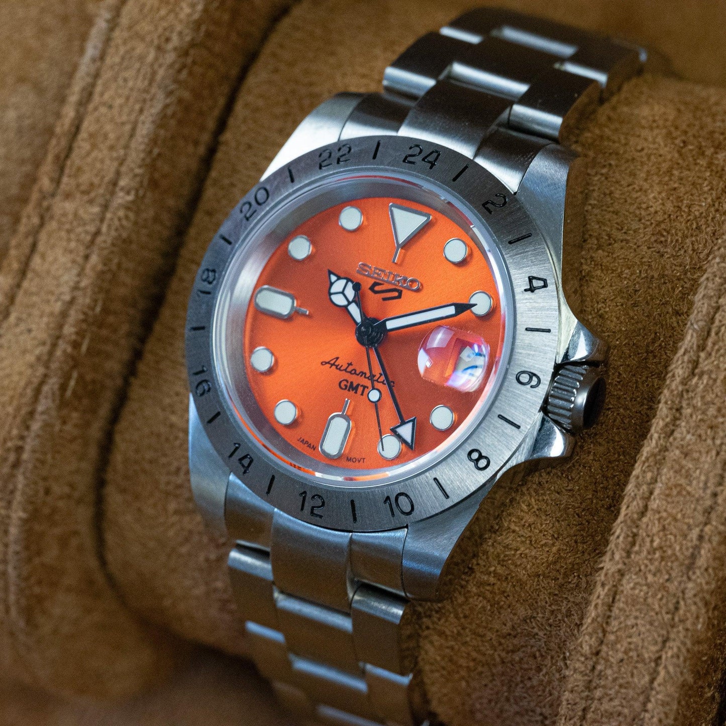 MOD EXPLO - EXPLORER 2 ORANGE - MONTRE A PAPY - Montre automatique seiko mod