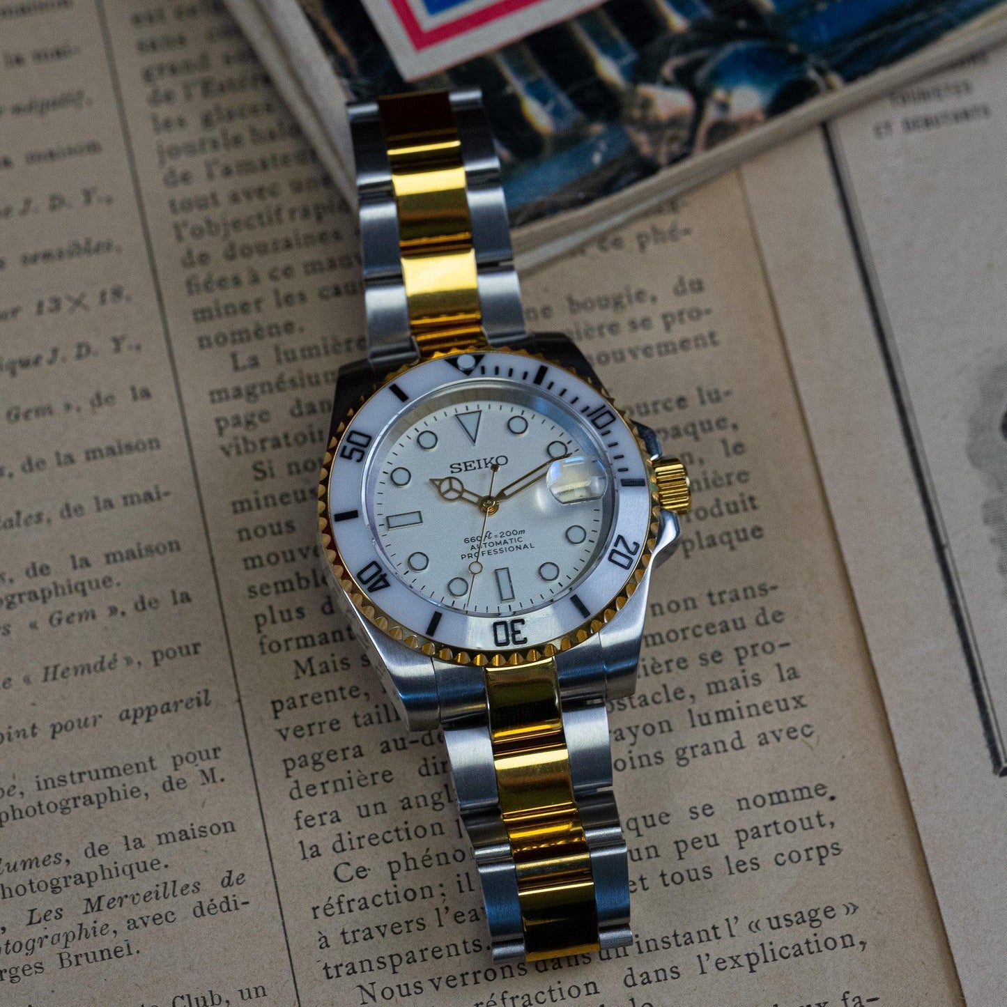 MOD SUB - BI - TON - MONTRE A PAPY - Montre automatique seiko mod