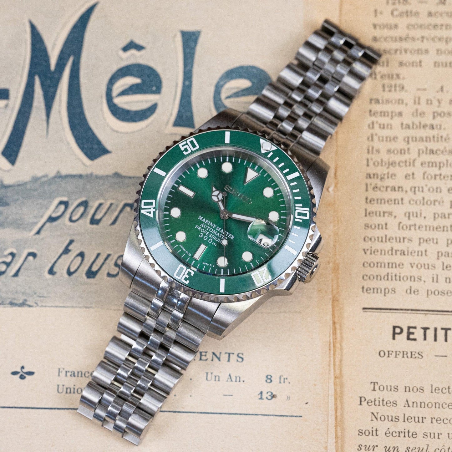 MOD SUB - HULK - MONTRE A PAPY - Montre automatique seiko mod Jubilee