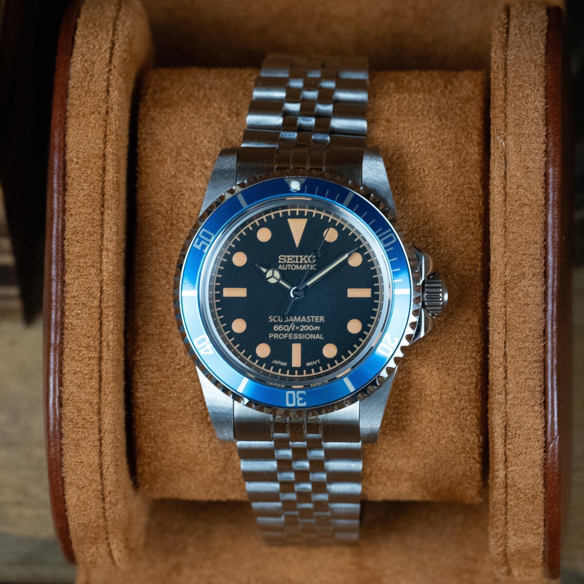 MOD VINTAGE SUB BLUE JUBILEE - MONTRE A PAPY - Montre automatique seiko mod