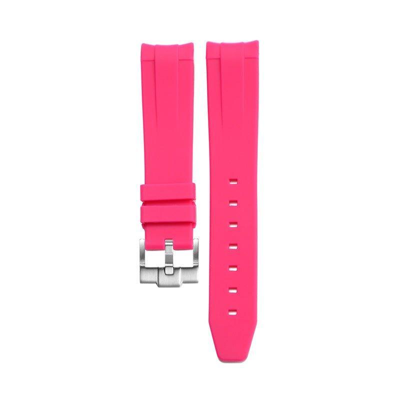 Bracelet montre Rubber - MONTRE A PAPY - Montre automatique seiko mod 20mmRose Bonbon