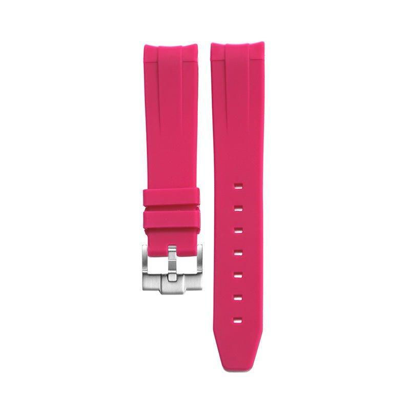 Bracelet montre Rubber - MONTRE A PAPY - Montre automatique seiko mod 20mmRose fuchsia