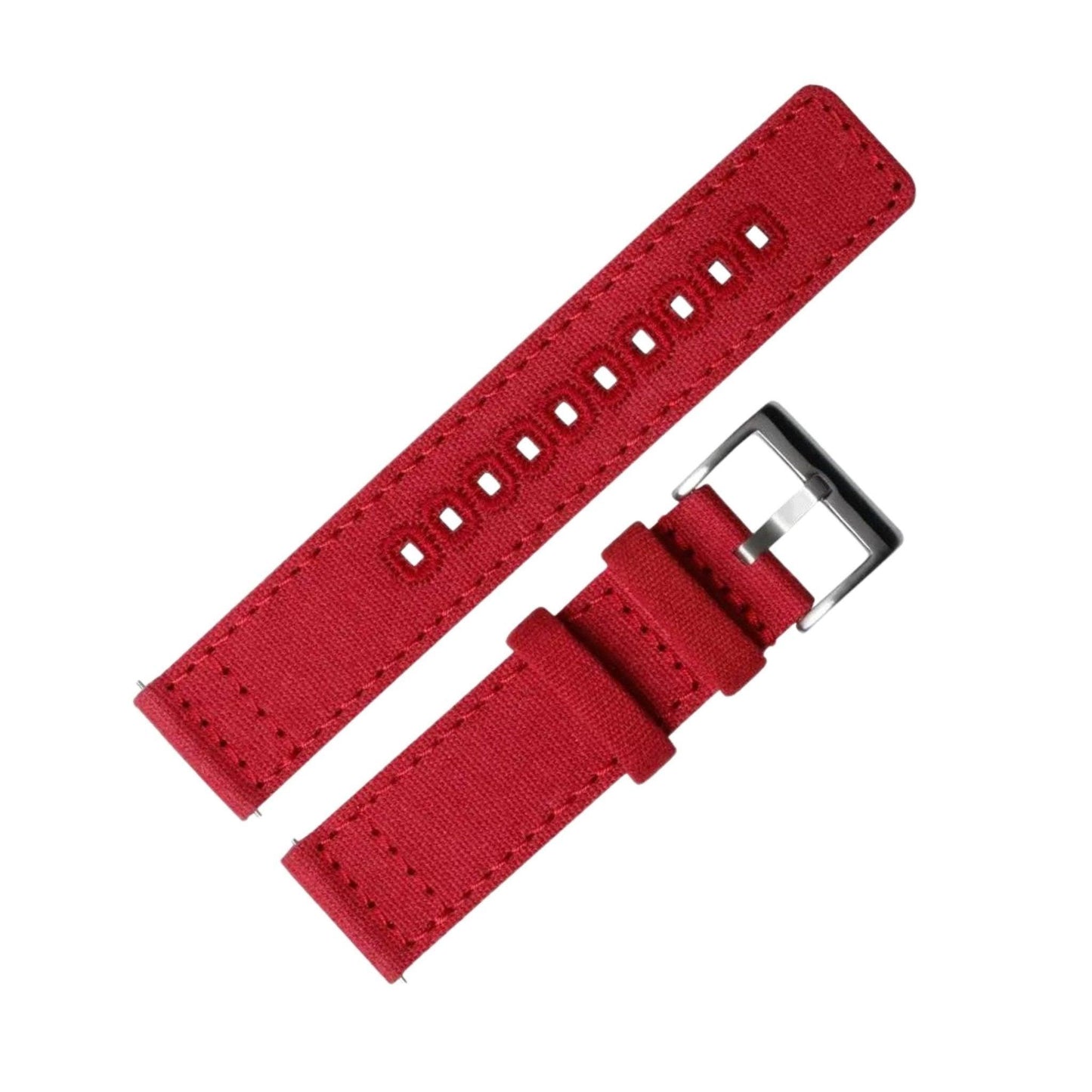 Bracelet montre Toile militaire - MONTRE A PAPY - Montre automatique seiko mod 18mmRed