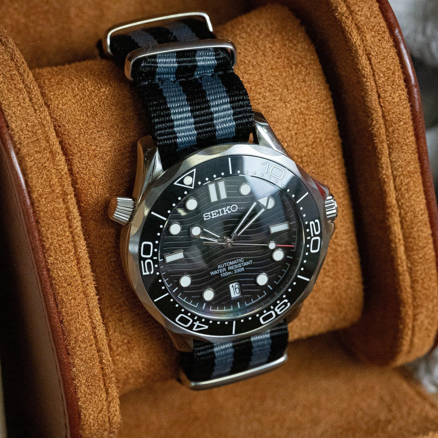 MOD SEA - 007 BLACK (NATO) - MONTRE A PAPY - Montre automatique seiko mod