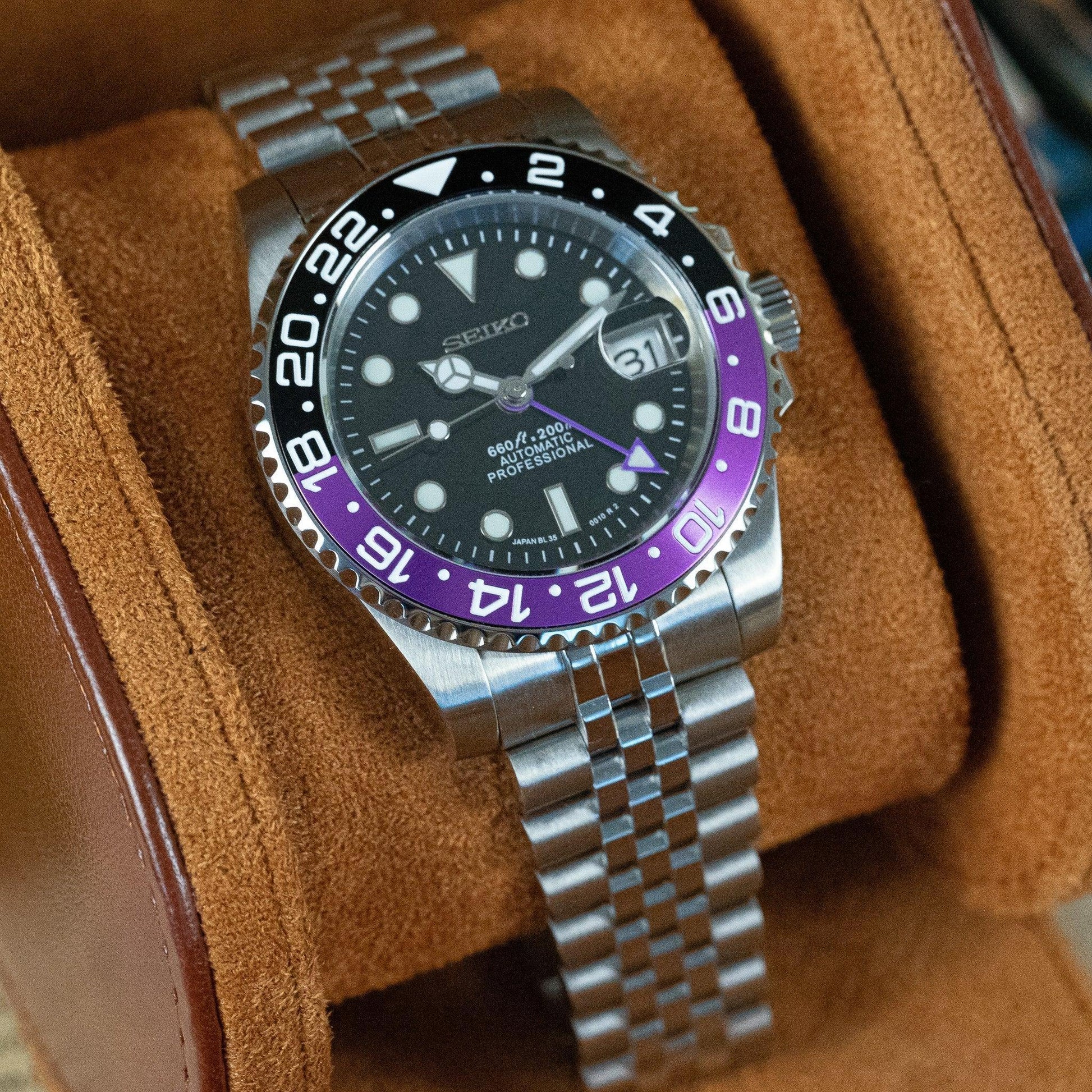 MOD GMT - JOKER - MONTRE A PAPY - Montre automatique seiko mod