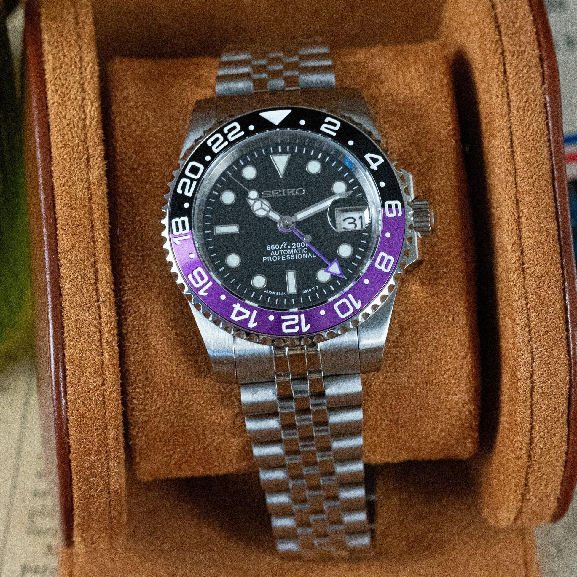 MOD GMT - JOKER - MONTRE A PAPY - Montre automatique seiko mod