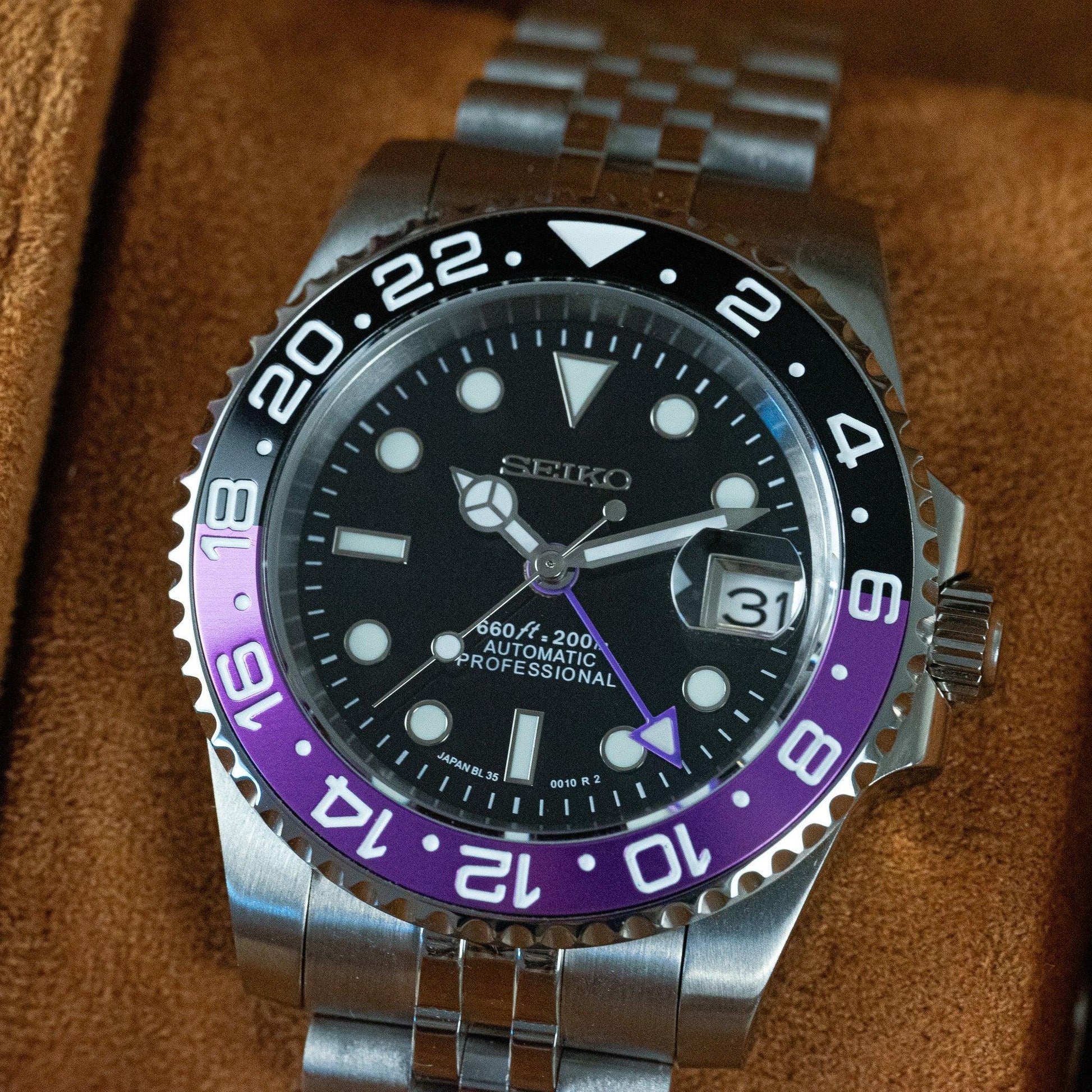 MOD GMT - JOKER - MONTRE A PAPY - Montre automatique seiko mod