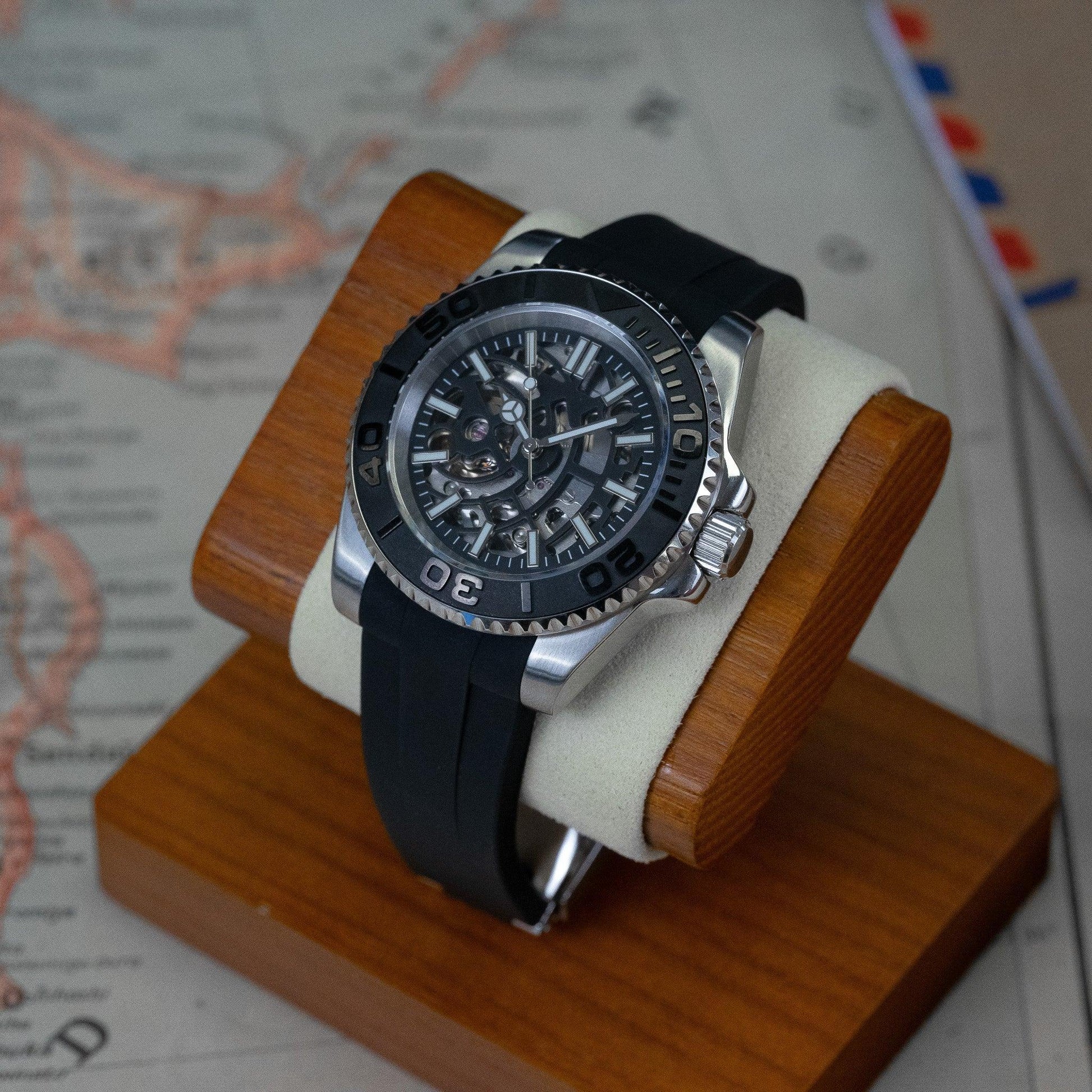 MOD YACHT - SILVER SQUELETTE - MONTRE A PAPY - Montre automatique seiko mod